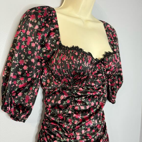 For Love and & Lemons X Victoria's Secret Melrose Black Floral Lace Mini Dress S - Picture 5 of 16